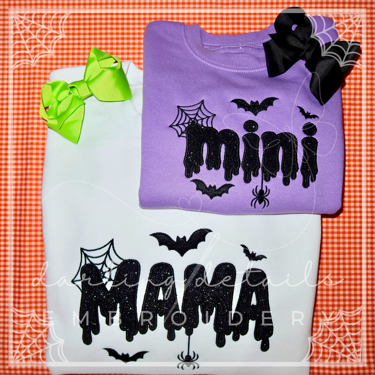 Halloween Mama Glitter Appliqué Sweatshirt