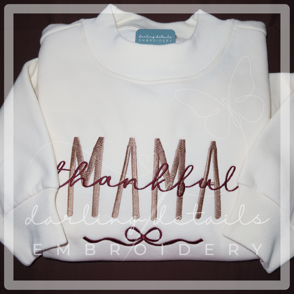 Thankful Mama Mockneck Sweatshirt