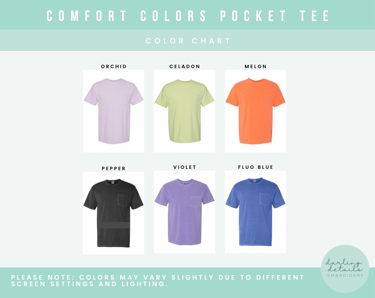 Comfort Colors Ghost Pocket Tee