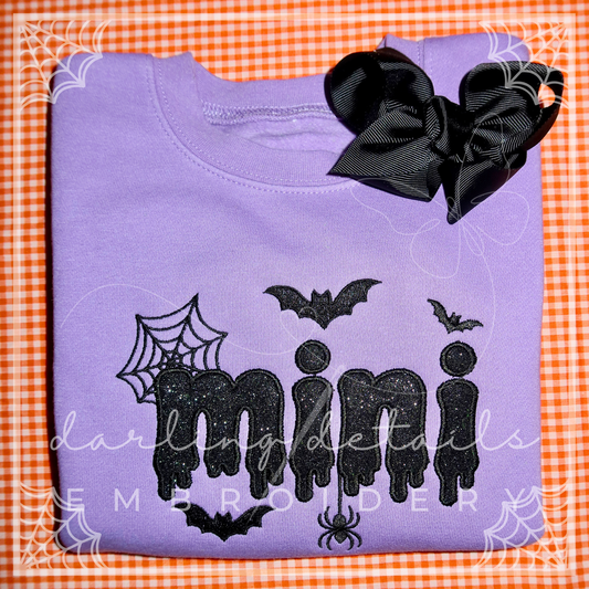 Halloween Mini Glitter Appliqué Sweatshirt
